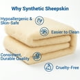 thumbnail image 3 of Skil-Care Synthetic Sheepskin Bed Sore Protectors Pads 60” x 30”, 1-Pack, Washable Sheepskin Pad for Bed Sores, Pressure Relief & Prevention, Elderly Assistance Products, 501090, 3 of 6