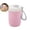 Pink, variant on Double-Walled Insulated Breakfast Cup – Microwave-Safe Plastic Travel Mug with Heart-Shaped Lid & Handle for Hot or Cold Drinks, Oatmeal, Milk (4.5 x 3.1 in)