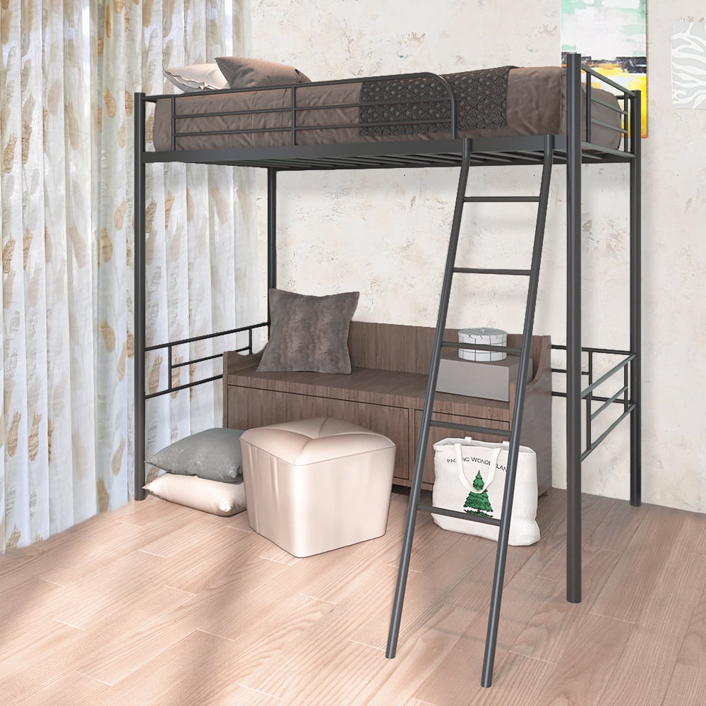 Twin Heavy Duty Metal Loft Bed Space, How Much Weight Can An Ikea Loft Bed Hold