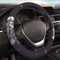 thumbnail image 5 of Rateoe Astronaut With American Flag Pattern Elastic Stretch Steering Wheel Cover, Universal 15 inch, Microfiber Breathable , Anti-Slip, Odorless, Easy Carry, 5 of 6