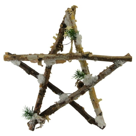 - Northlight Rustic Snowy Wooden Branch Star Shaped Christmas Ornament