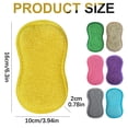 thumbnail image 3 of Kitchen Cleaning Brush,2-in-1 Reusable Microfiber Sponge Scrubber, Non-Scratch Dense Scouring Pad for Dishes, Pots, Pans, Countertops, Multi-Purpose Washable Cleaning Sponge (Multi-Pack Colors), 3 of 4