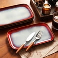 thumbnail image 6 of vancasso Stern, Red Serving Tray & Platter Set, 4-Piece Rectanglar Serving Plates, 6 of 7