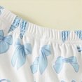 thumbnail image 6 of HCNTES Toddler Girl Outfit Bow Embroidered Print Ruffle Short Sleeve Tee and Shorts 2 Piece Set 12M 18M 24M 2T 3T 4T Toddler Baby Girls Summer Outfits, 6 of 6