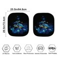 thumbnail image 2 of Kuiaobaty 2 Pcs Automotive Windshield Sunshades Keep Car Interior Cool Auto Front Window UV Protection Sun Shield Cover Gradient Sea Turtle Flower Leaf for Small Sedans Mini SUVs, 2 of 6