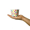 thumbnail image 4 of [100 Count] 12 oz Rainbow Paper Ice Cream Cups - Polka Dotty Dessert Bowls - Many Colors & Sizes - Frozen Dessert Supplies, 4 of 7