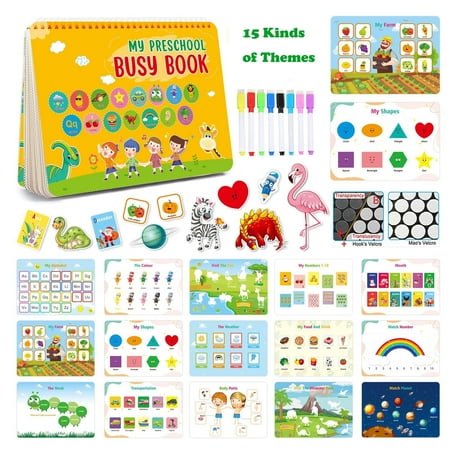 Montessori Learning Toys for Toddlers 2-4, Educational Busy Books for Kids Aged 2 3 4 Years Old