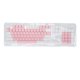 thumbnail image 1 of 104 Uds. Tapas de teclado mecánicas PBT retroiluminadas translúcidas estables y duraderas de dos tonos (rosa y blanco), 1 of 5