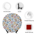 thumbnail image 4 of Daiia Summer Time With Gnome Printed Pattern Ceramic Plate Dinner Plates Bone China Decorative Plates with Display Stand Art Ceramic Ornaments for Wall Hanging Decoration-10in, 4 of 6