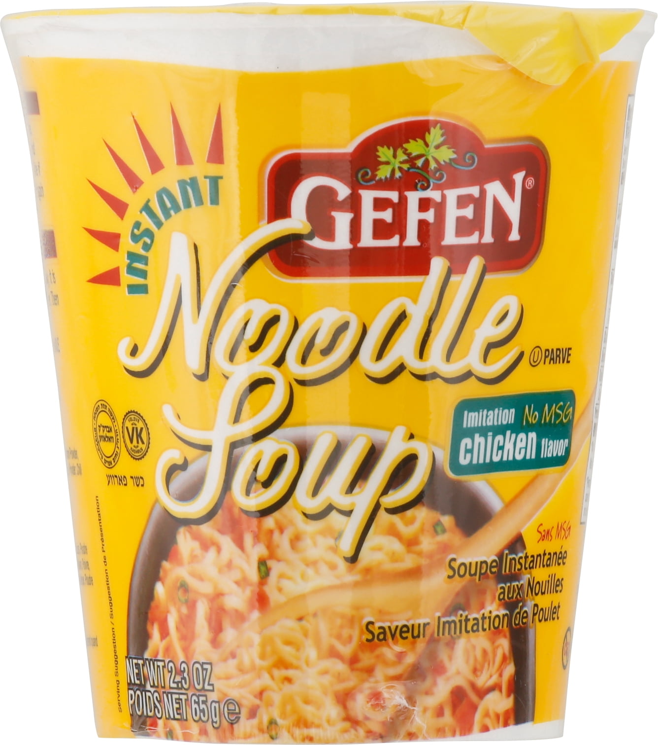 (12 pack) Gefen No Msg Instant Chicken Noodle Soup, 2.3 oz