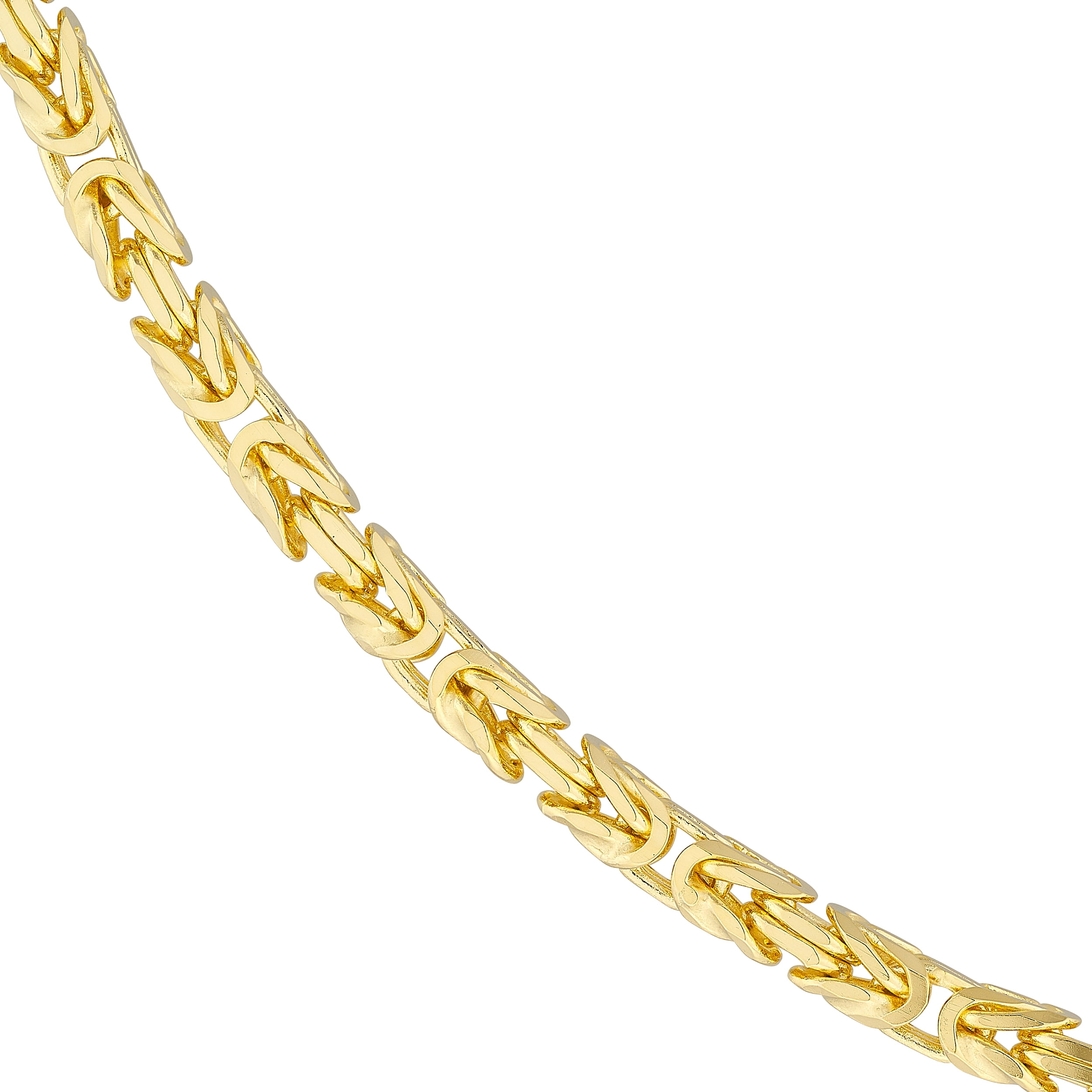 Amazon.com: Kooljewelry Real 14k Yellow Gold Byzantine Necklace (6 mm, 18  inch): Clothing, Shoes & Jewelry
