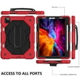 thumbnail image 6 of FIEWESEY for iPad Air 6th 5th Generation Tablet Case,Rotatable Stand & Hand Strap Kids Shockproof Cover for iPad Air (6th 5th and 4th Gen)/iPad Pro 11 2024/2022/2020/2021/2018(Red/Black), 6 of 6