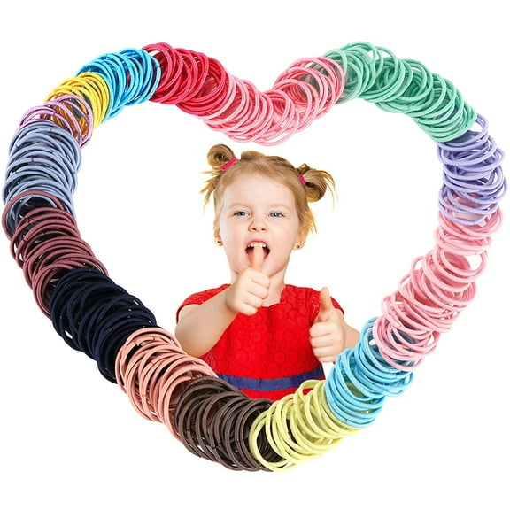 Tutuviw Baby Hair Ties for Thin Hair Ponytail Holder for Newborn Girls, Toddler Rubber Bands for Hair Multicolor 180pcs