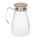 thumbnail image 5 of Botella de agua fría, tetera, 1,5 l, mango cómodo, fácil de limpiar, con tapa de bambú, jarra para nevera para agua fría y caliente Claro, 5 of 9