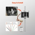 thumbnail image 4 of KFFKFF 1/3HP RV Air Conditioning Unit Motor, AC115V 3A, 1675 RPM, Substitute for Coleman Mach RV AC Fan Motor, Supersedes Fasco D1092, 1468-306, 1468-3068, 1468-3069, 7184-0156, 7184-0432, 4 of 9