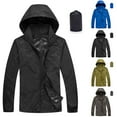 thumbnail image 1 of Wiyuqeen Manteau de Pluie pour Femmes Compressible Imperméable Léger Imperméable Uni Coupe-Vent Manteau de Voyage à Capuche pour Randonnée Plein Air Actif, 1 of 6