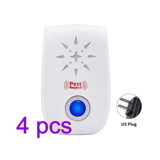 Ahuyentador de plagas Sonic 80㎡ Dispositivo de control de plagas eléctrico de bajo ruido para el hogar, enchufe de EE. UU. 【4PCS】 Advancent HA004789-01*4