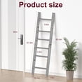 thumbnail image 3 of Blanket Ladders for The Living Room, 6-Tier Blanket Holder, Wall-Leaning Blanket Rack, Ladder Shelves, Wooden Quilt Ladder, Farmhouse Decor, Grey, 3 of 18