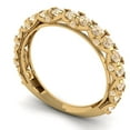 thumbnail image 2 of 3.13 ctw Wedding Band for Women - 18K Yellow Gold Natural Morganite Stackable Eternity Ring, 2 of 6