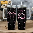 thumbnail image 6 of Personalized Breast Cancer Tumbler - Cancer Gifts For Women - Chemo Care Gift - Breast Cancer Survivor Gift For Awareness Month October - Custom Tumbler 40oz Stainless Steel Coffee Cup, 6 of 6