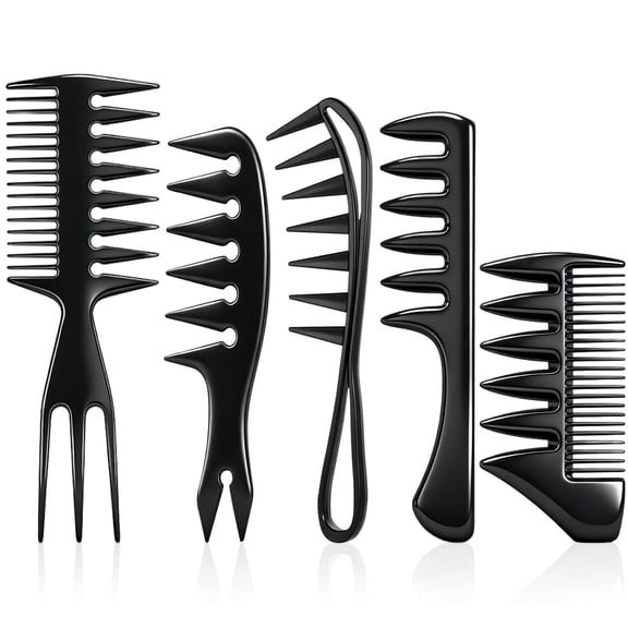 DUAIU Volumizing Texture Comb,Wide Tooth for Curls and Maximum Root Lift & Seamless Bang Styling, Hair Styling Tool for Women & Men(4P