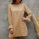thumbnail image 2 of Vestido De Manga Larga Para Mujer, Gasa Con Estampado De Puntos De Orillo Fibroso Cómodo Cuello Redondo Vestido De Manga Larga Para Vacaciones Para El Club ANGGREK HE1711, 2 of 6