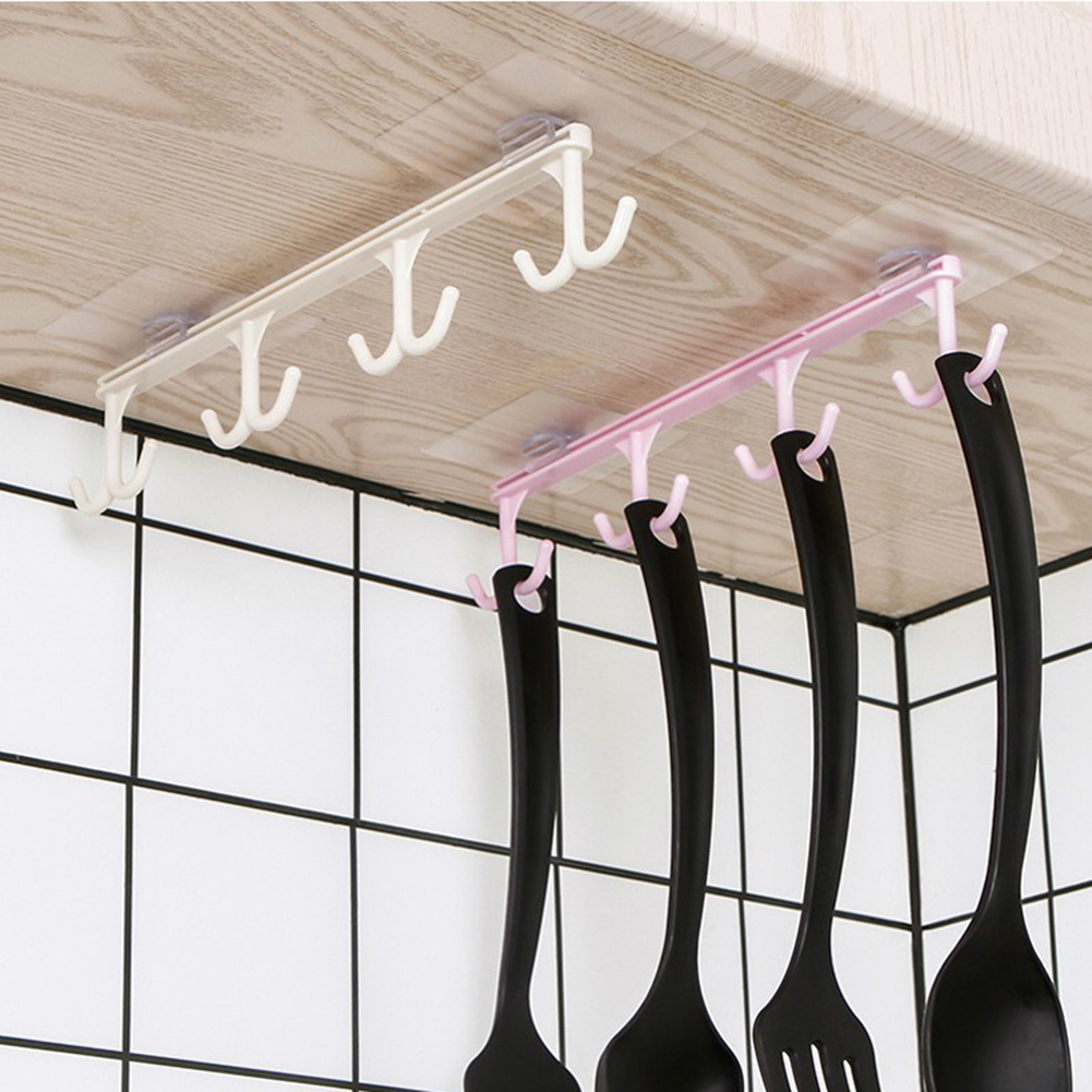 Bcloud Kitchen Utensil Cup Holder Rack Under Shelf Board Hook Cupboard