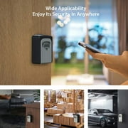 Velorien Key Lock Box Waterproof, Portable 4-Digit Combination Safe Lockbox with Removable Shackle, 5 Key Capacity Security Key Storage for Home Outdoor