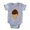 Heather Grey, variant on CafePress - Ice Cream Choc - Cute Infant Baby Football Bodysuit