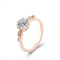 thumbnail image 4 of solitaire jewels 1.5CT Round Moissanite Nature Inspired Engagement Ring For Women, 14K Rose Gold, 4 of 7