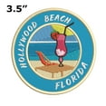 thumbnail image 2 of Happy Hour! At Hollywood Beach, Florida USA 3.5 Inch Iron Or Sew On Embroidered Fabric Badge Patch Ocean Beach, Salt Life Iconic Series, 2 of 2