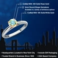 thumbnail image 2 of Gem Stone King 10K Two Tone Gold Mercury Mist Mystic Topaz Solitaire Engagement Ring for Women | 0.55 Cttw | Round 5MM | Gemstone November Birthstone | Size 9, 2 of 6