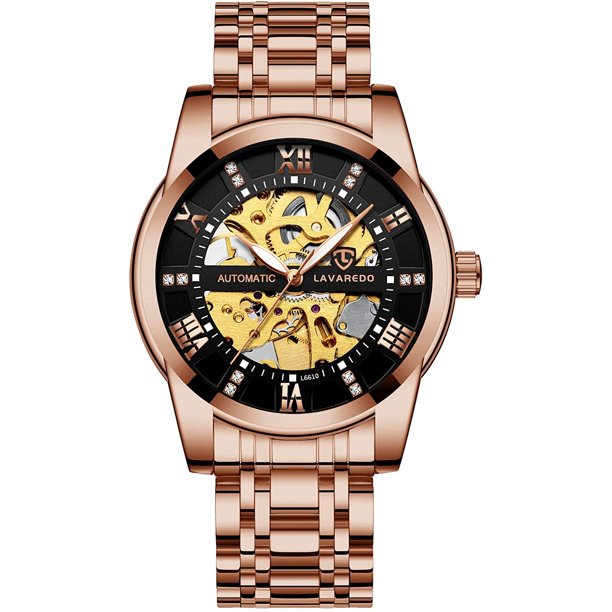 A ALPS Men's Automatic Mechanical Watches self Winding Luxury Diamond