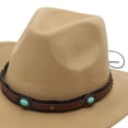 thumbnail image 4 of TAmten Western Cowboy Hat for Kids Classic Roll Up Hat Boys Girl(Beige,3-8 Years), 4 of 4