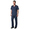 thumbnail image 1 of Maevn EON Men's Mesh 3-Pocket V-Neck Top & Men's Half Elastic Cargo Pant Scrub Set, 1 of 5