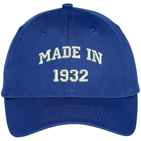 Trendy Apparel Shop Made in 1932-86th Birthday Embroidered High Profile Adjustable Baseball Cap