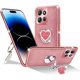 thumbnail image 1 of wonima11 for Moto G Power Case 2025 Case,Clear Cute Glitter Bling 3-Layer Sparkle Protective Case with Ring Pretty Kickstand, Women Girls Girly Phone Case for Motorola G Power 5G 2025(Rose), 1 of 1