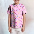 thumbnail image 2 of Xudanell Boys T Shirts Size 4-12 Ice Cream Short Sleeve Shirt for Kids (Pink, 3-4 Years), 2 of 5