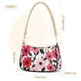 thumbnail image 3 of FORMRS Womens Shoulder Bag with Chain Strap Clutch Purse Cute Tote Handbag, Pink and Red Flowers, 3 of 7