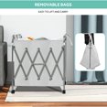 thumbnail image 4 of Chariot Trieur de Lessive Pliable, Panier de Rangement pour Lessive à Roulettes à 3 Sections, 4 of 7