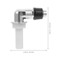 thumbnail image 2 of EXHUMKY 1Pack Silver Abs Washing Machine Hose Clamp for Dishwasher Pipe Connection in Bathroom 10.2*8.5*2In, 2 of 6