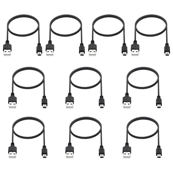 Cable USB Mini-B Smays, paquete de 10, 100 cm, carga rápida