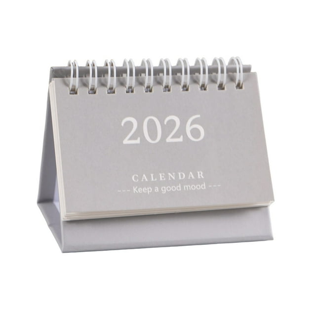 Mini Desk Calendar 2026, Standing Flip Academic Year Small Desk Calendar- Use Jan 2026 to Dec 2026 Monthly Desktop Calendar- Thick Paper Twin-Wire Binding for Home/Office, Multicolor
