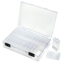The Beadsmith Plastic Storage Box – 6.25″ × 4.2″ × 1.5″ Box w/ 24 Clear Flip-Top Containers