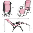 thumbnail image 6 of Lacoo Zero Gravity Reclining Patio Lounge Chair with Adjustable Pillow 2 Pack (Pink), 6 of 7
