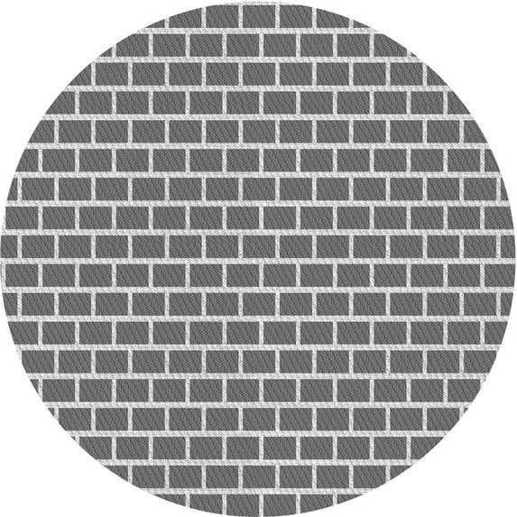 Ahgly Company Machine Washable Indoor Round Transitional Gray Cloud Gray Area Rugs, 4' Round