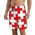 thumbnail image 2 of Logiee Red Cross 1 Print Mens Swim Trunks Quick Dry Board Shorts,Breathable Hawaii Beach Shorts Swimwear Bathing Suits-Medium, 2 of 6