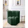 thumbnail image 2 of Meridian Furniture Arc Green Boucle Fabric Curved Corner, 2 of 7