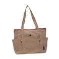 thumbnail image 3 of Bolso tote de lona, ​​bolso de fin de semana moderno, bolso cruzado para ir de compras, bolso de viaje para mujer. Caqui, 3 of 7