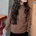 thumbnail image 4 of Mceream Boys Grils Striped Long Sleeve Tshirts Mock Neck Undershirts Tops Basic Casual Shirt Warm Comfy Clothes Tees Back to School Uniform Clothes 2-16 Years, 4 of 6